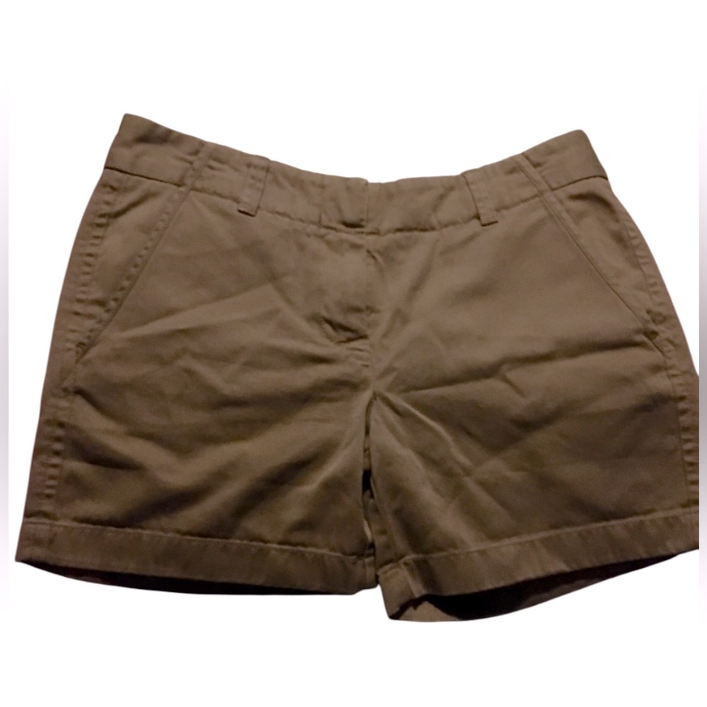 J crew Sz 0 Dark Tan Chino Shorts